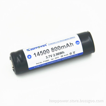 KeepPower protected P1450C 800mah 3.7v recharge battery 14500 batteries